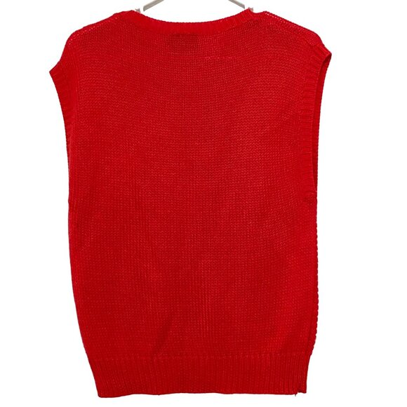 Vintage Haberdashery Collection by Personal Sweater Vest L Red‎ Grandmacore - Picture 2 of 4